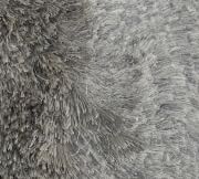 Handwoven Dark Gray Cotton Shag Area Rug, 5 x 8'
