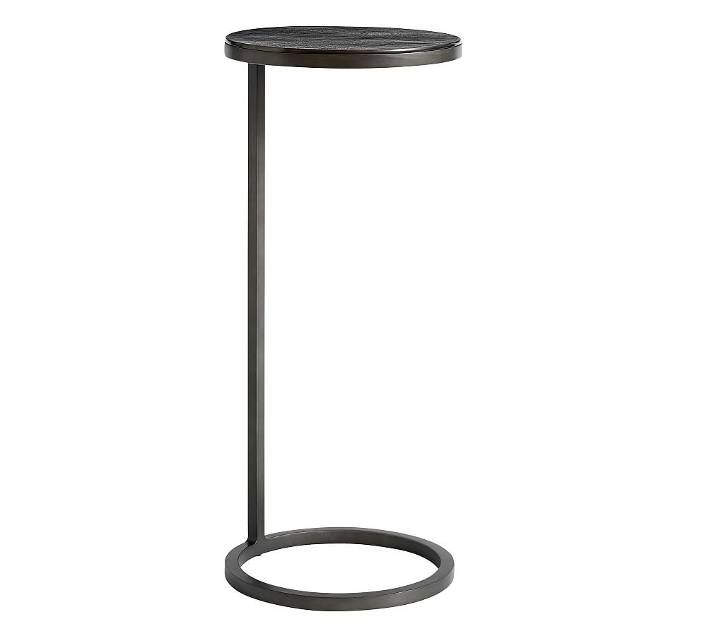 Duke Round Metal Accent Table (10")