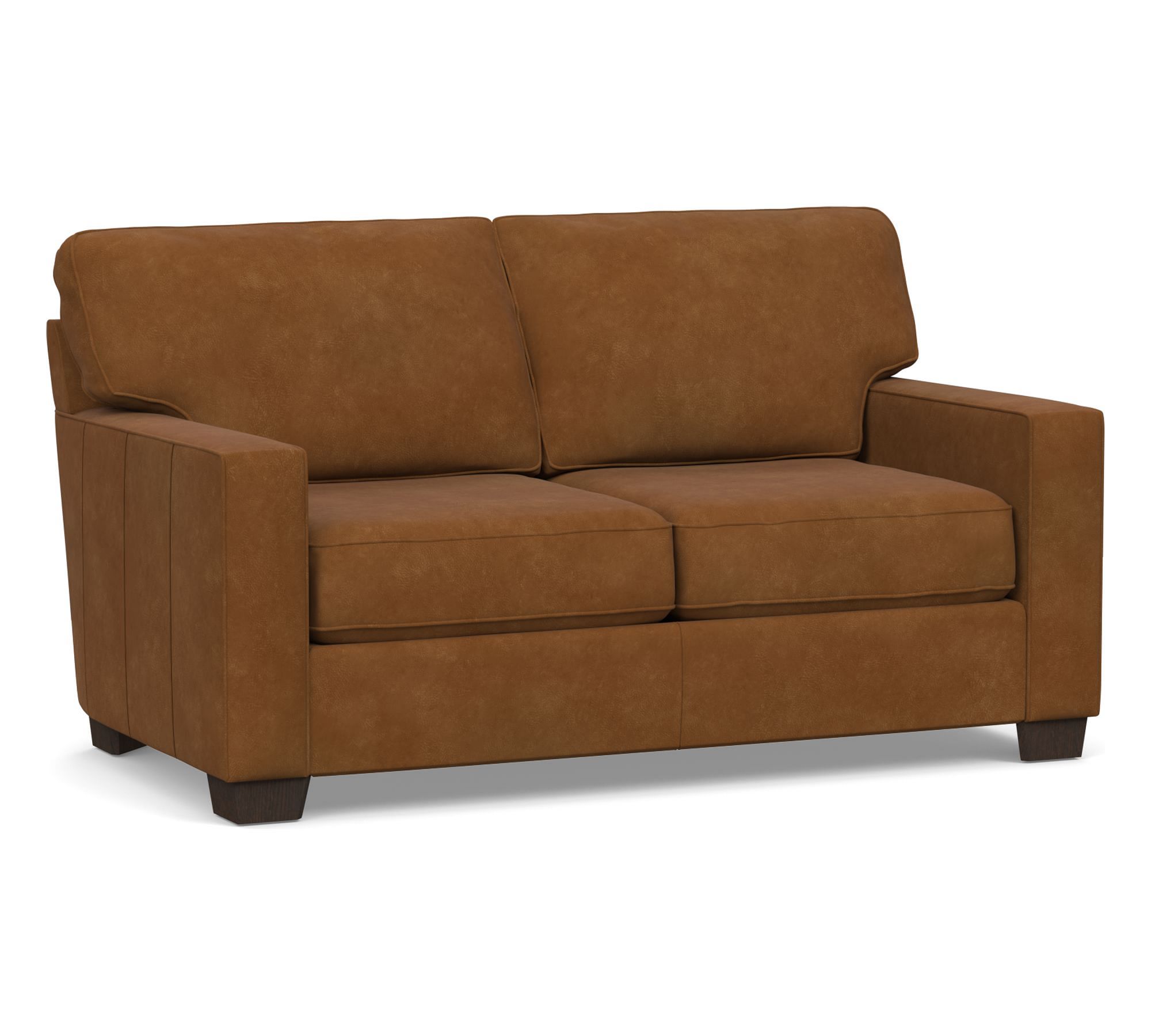 Buchanan Square Arm Leather Sofa (78"–90")