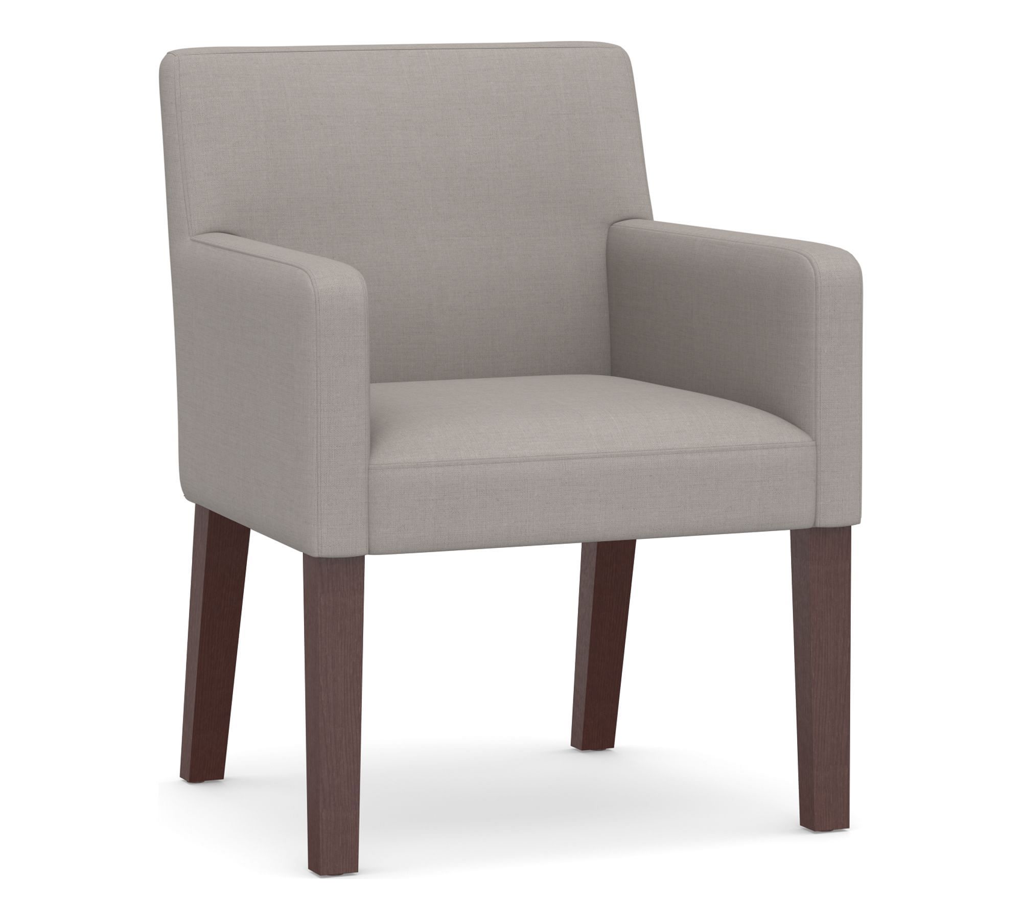 PB Comfort Square Upholstered Dining Armchair