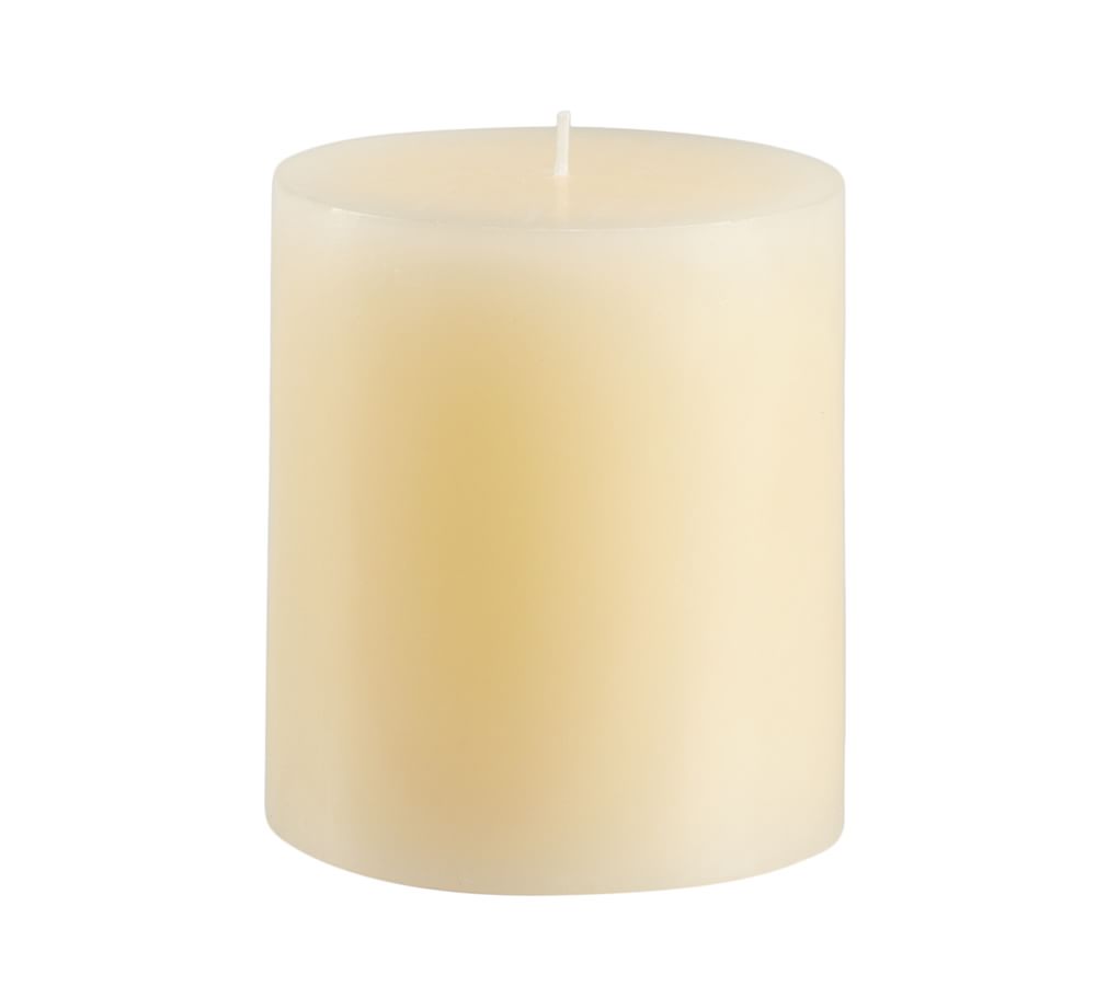 4x4.5 Unscented Wax Pillar Candle