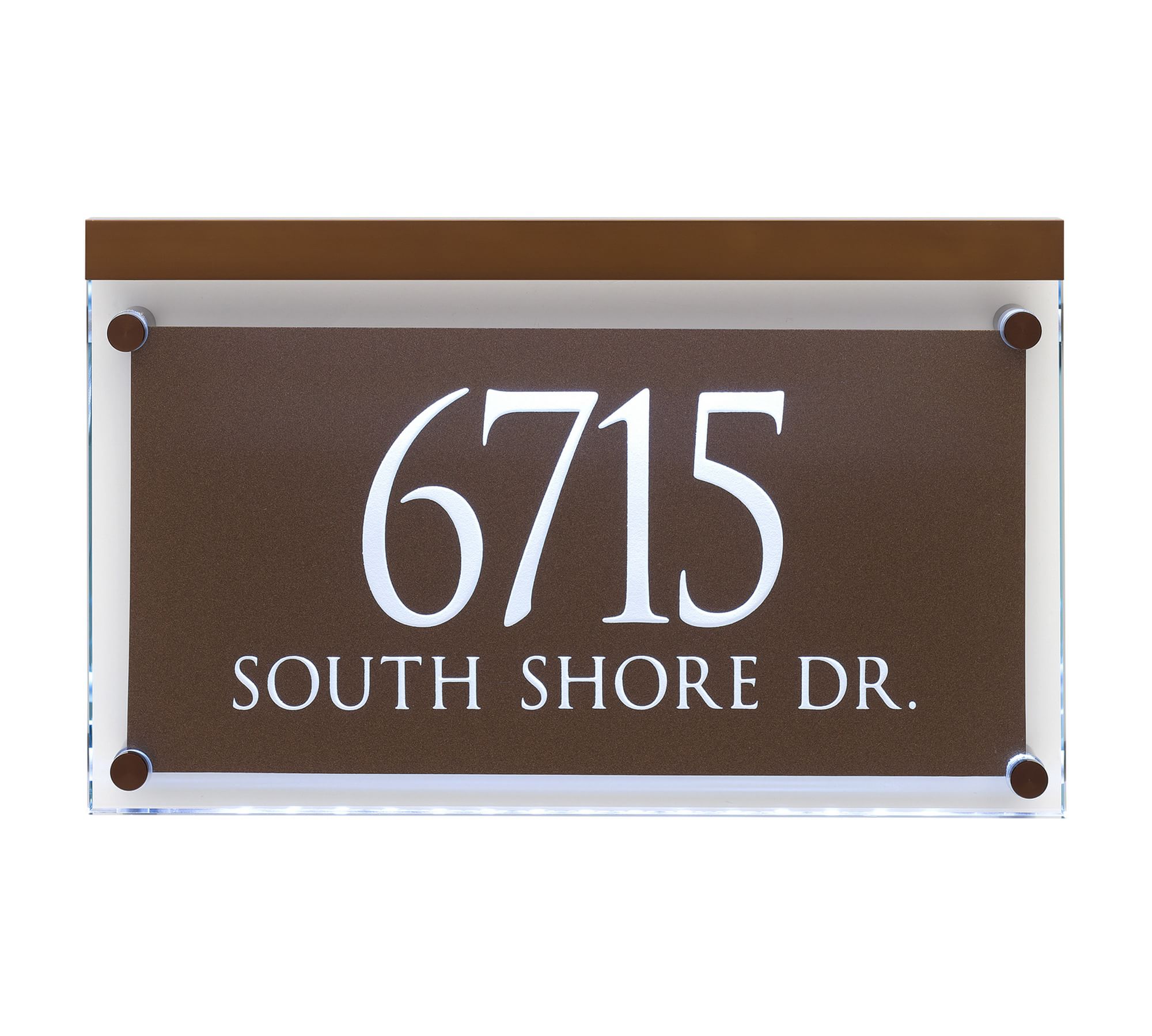 Metallic Crystal LEDTrajan Engraved Address Sign