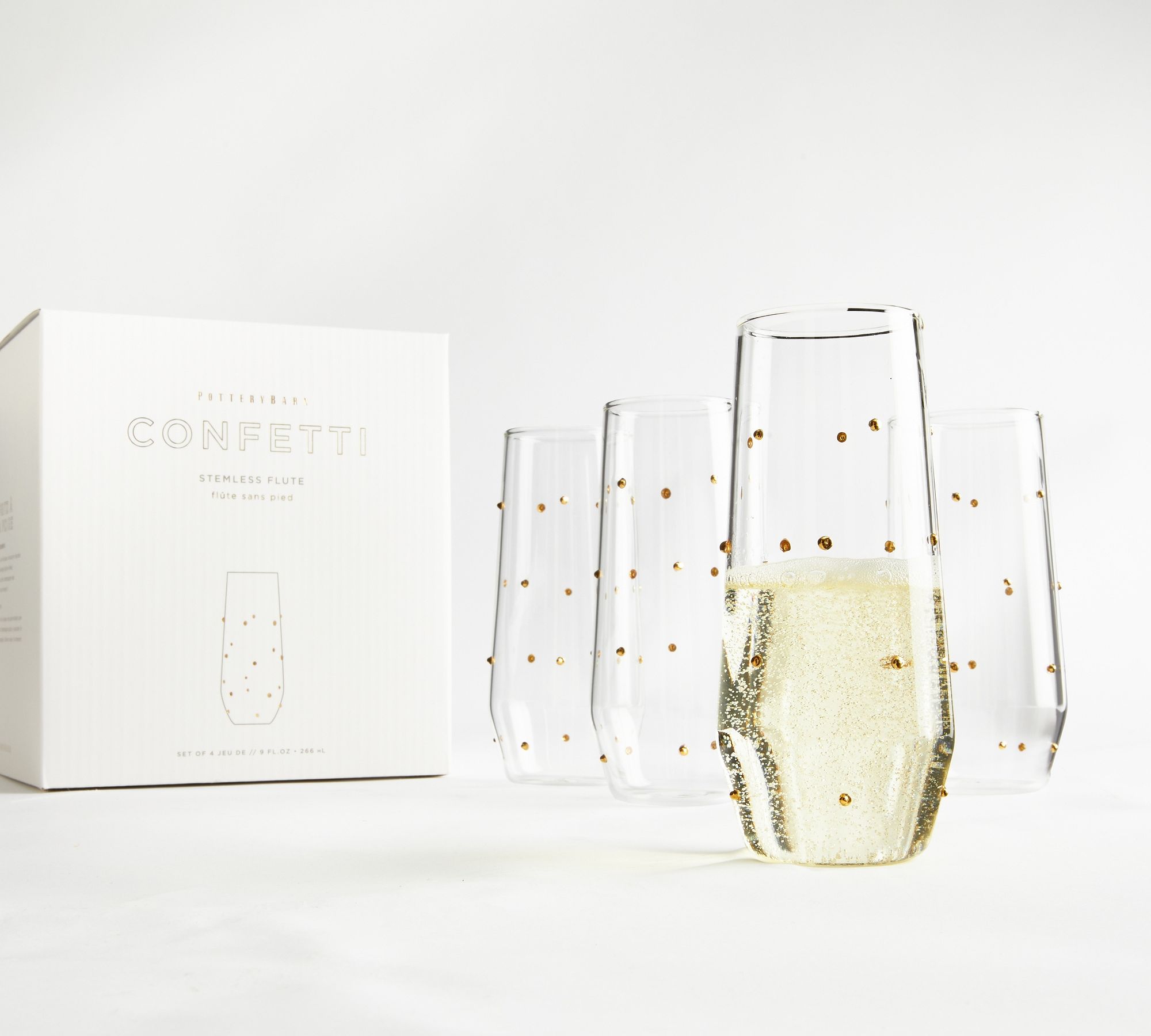 Confetti Celebration Flutes - Set of 4