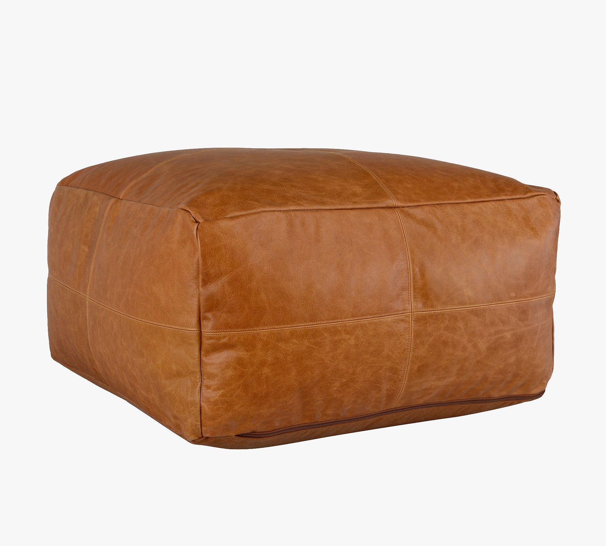 Gaona Leather Pouf