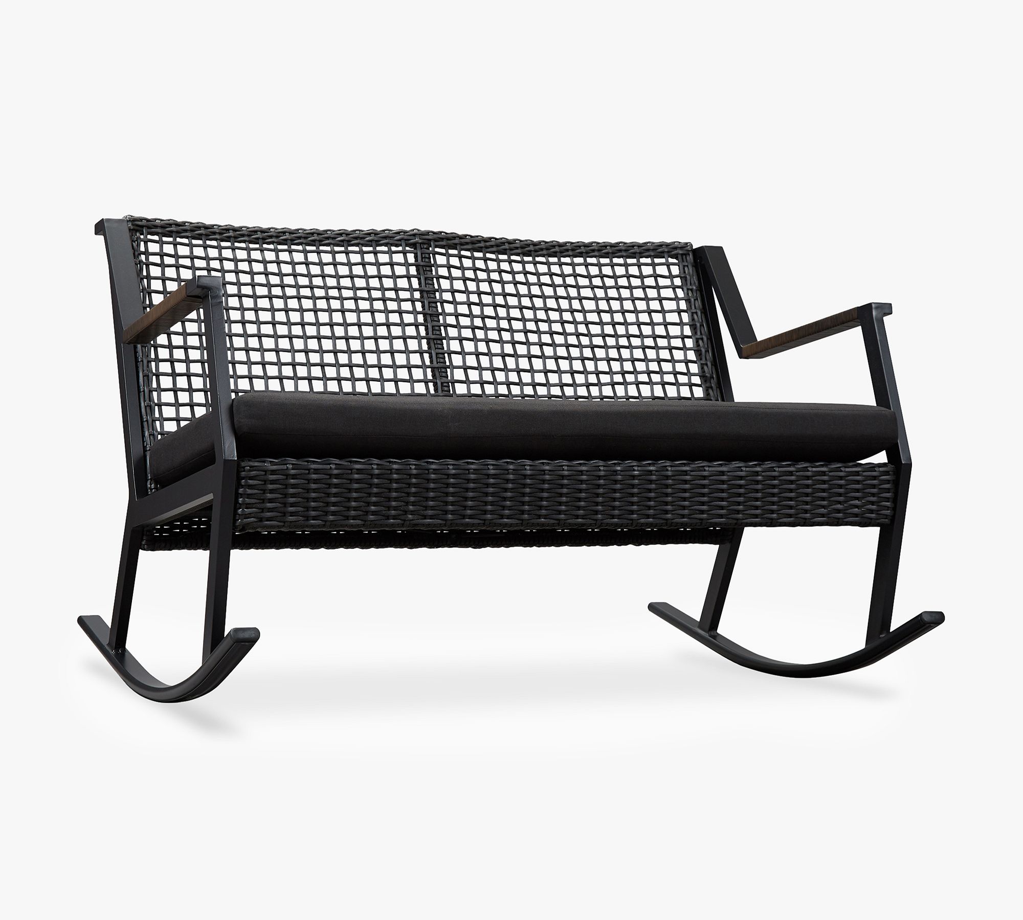 Klein Wicker 2-Seater Outdoor Rocking Chair