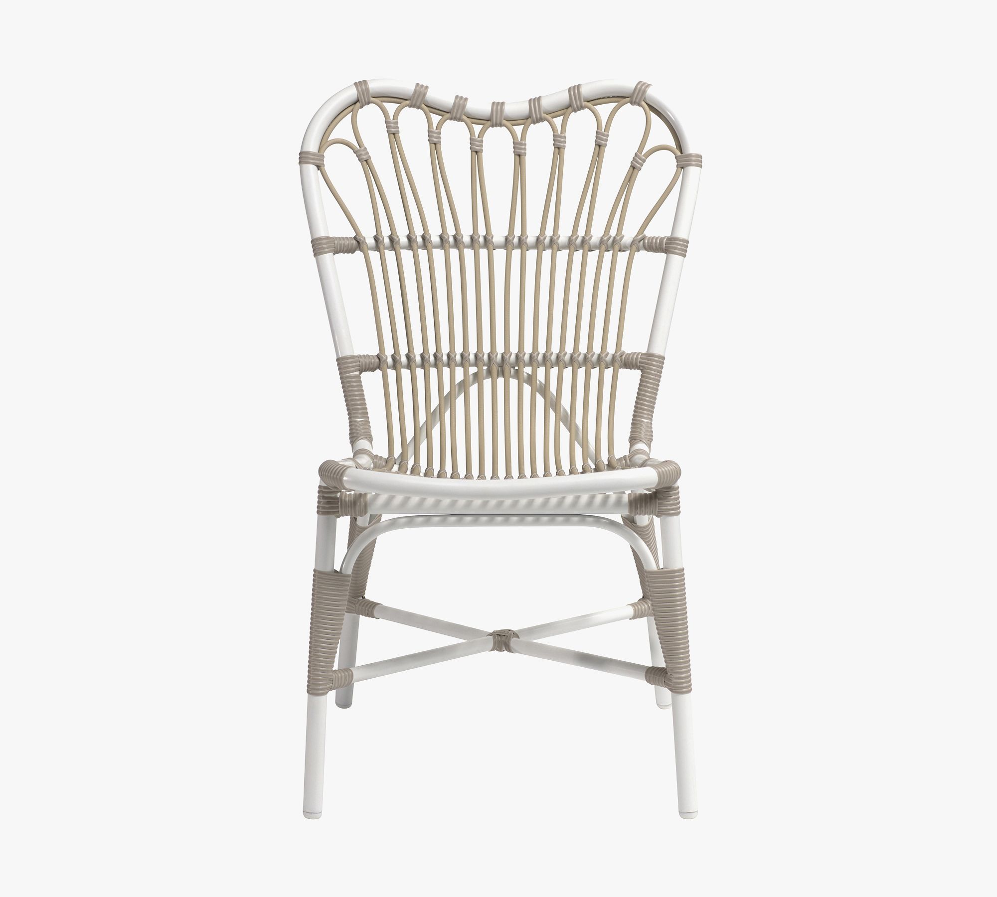 Margret Alu-Rattan Outdoor Dining Chair