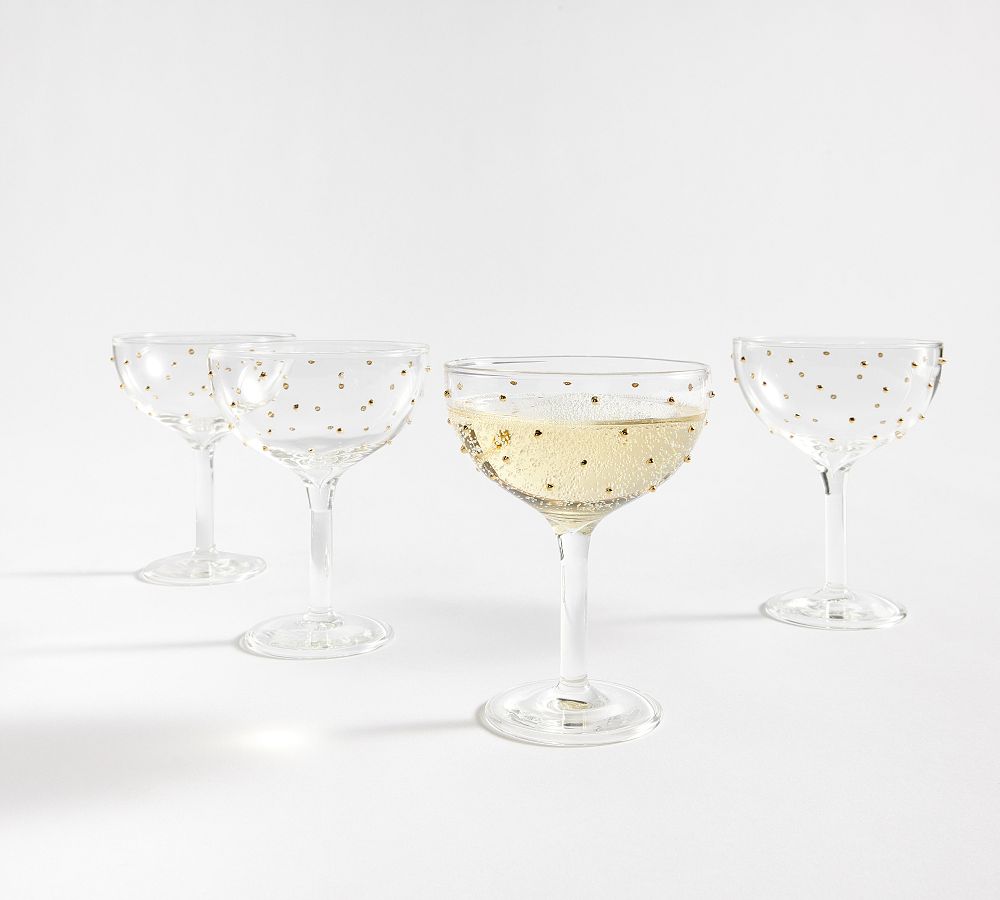 Confetti Celebration Coupe Glasses - Set of 4