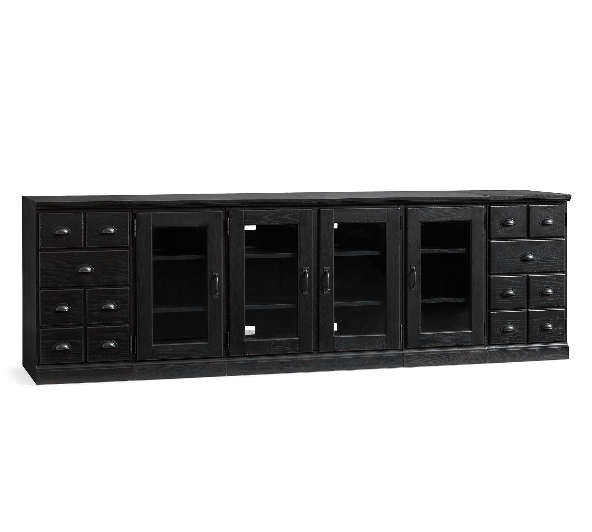 Printer's Bookcase Media Console (96")