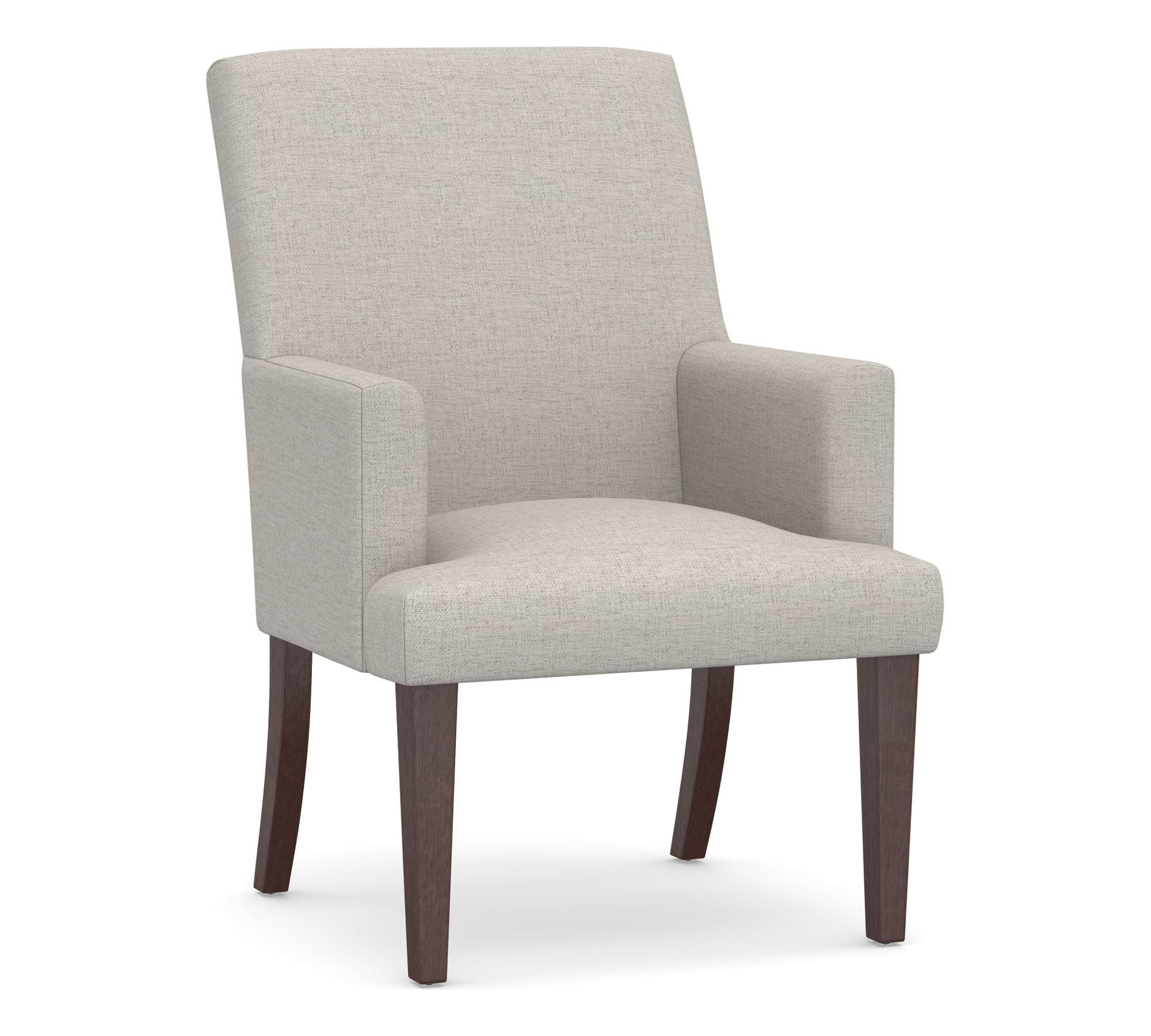 PB Comfort Square Upholstered Dining Armchair