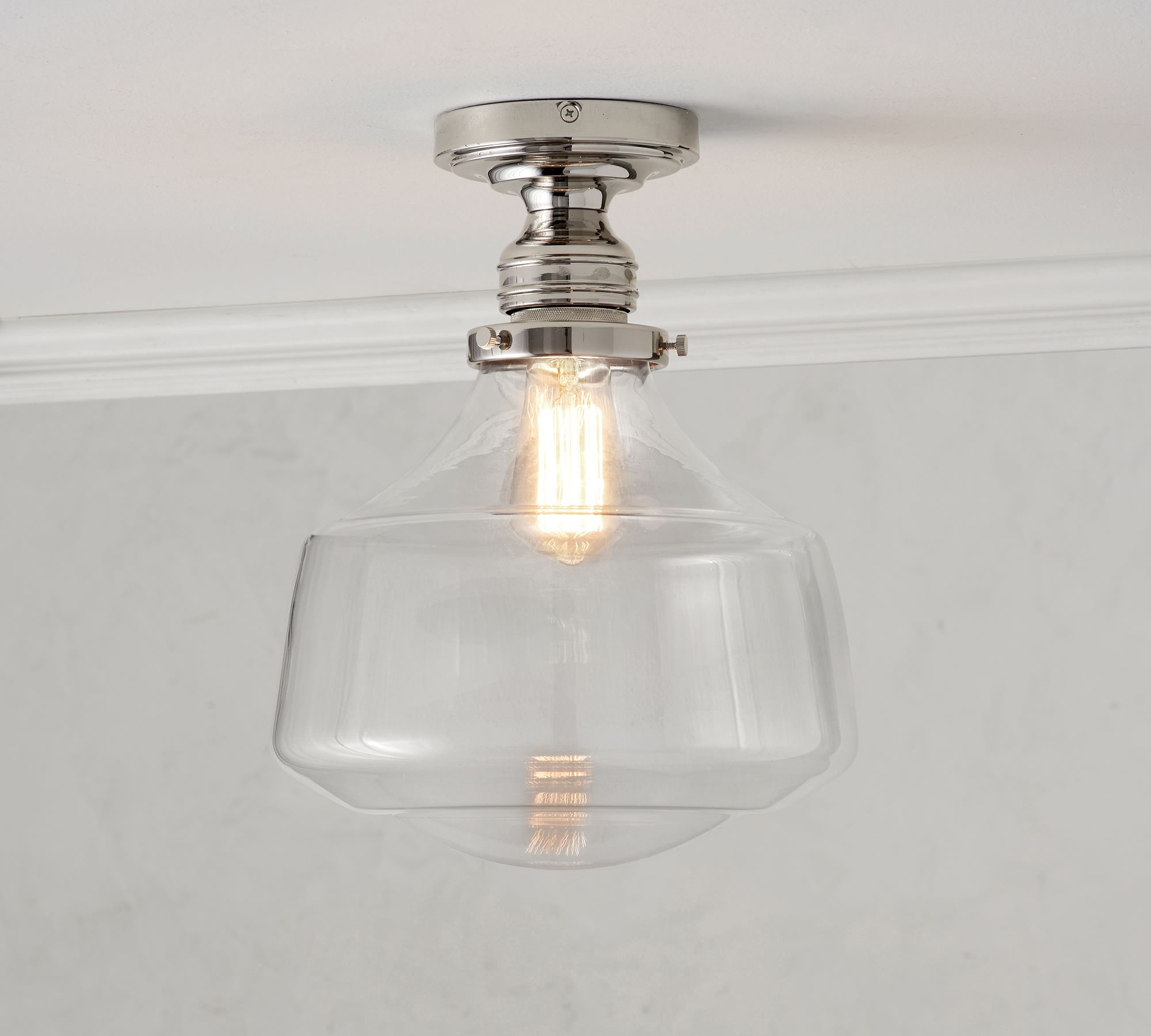 Schoolhouse Glass Flush Mount (11")