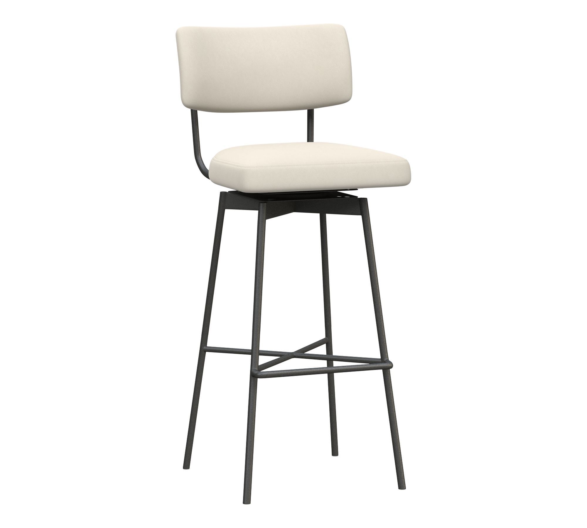 Maison Leather Swivel Stool