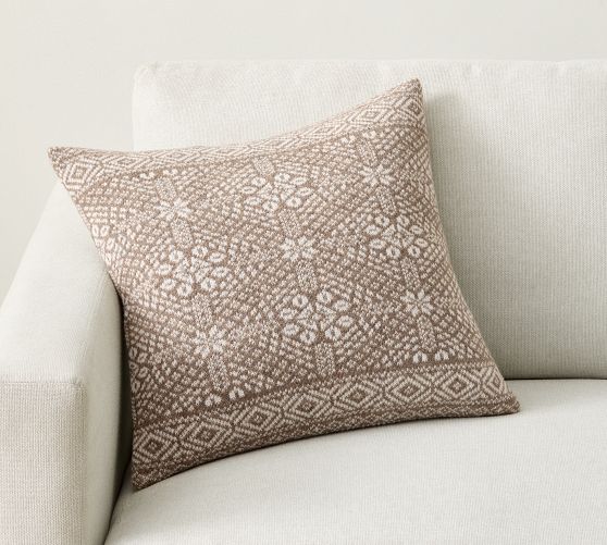 Snowflake Fair Isle Knit Pillow Pottery Barn
