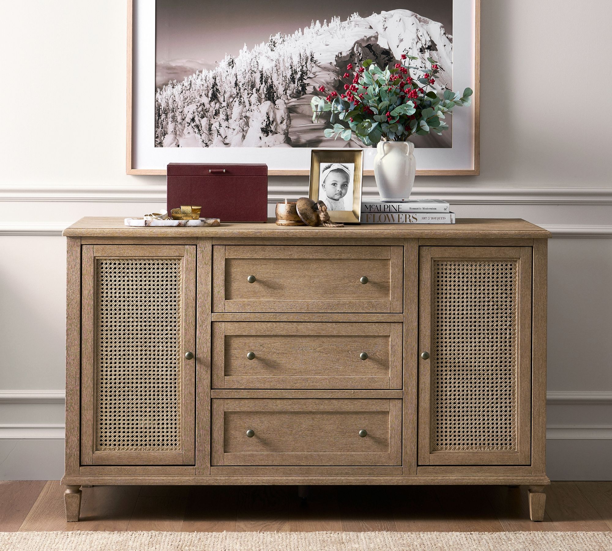 Sausalito Cane Extra Wide Dresser (66")