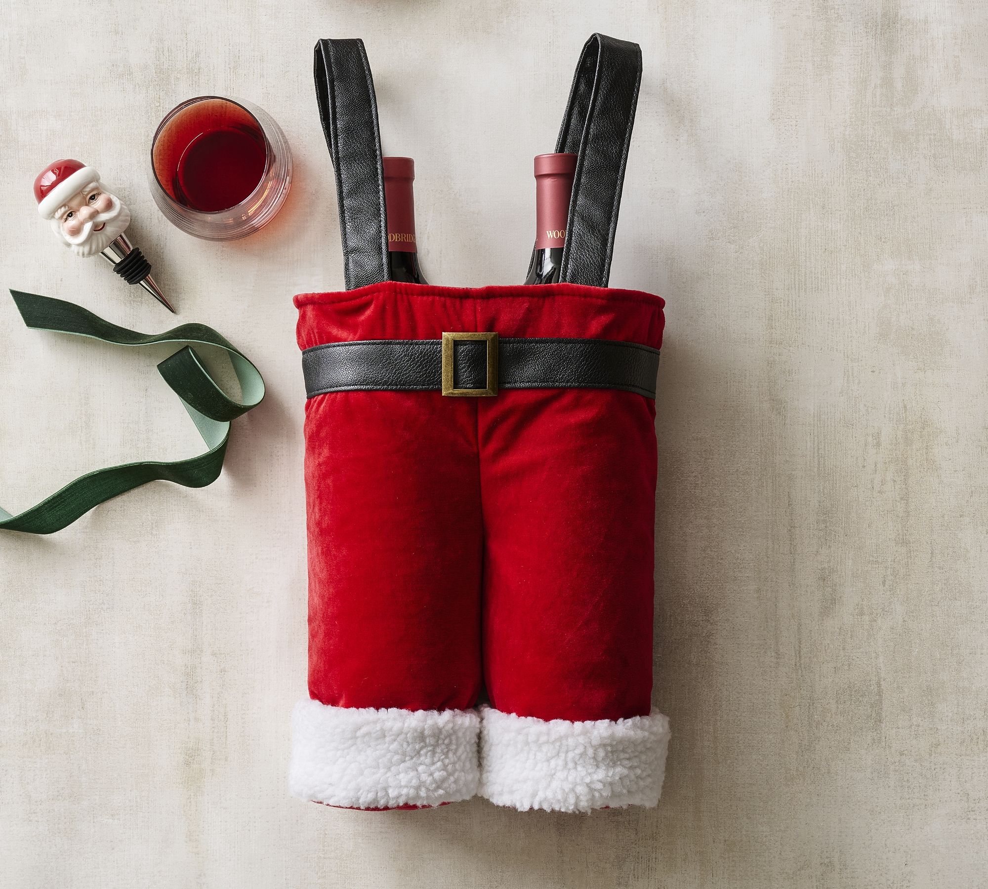 Santa's Pants Wine Bag