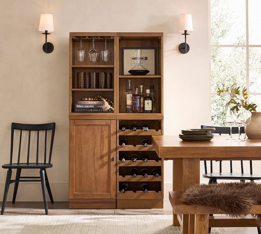 Reed Modular Bar Shelf with Cabinet & Wine Storage (36