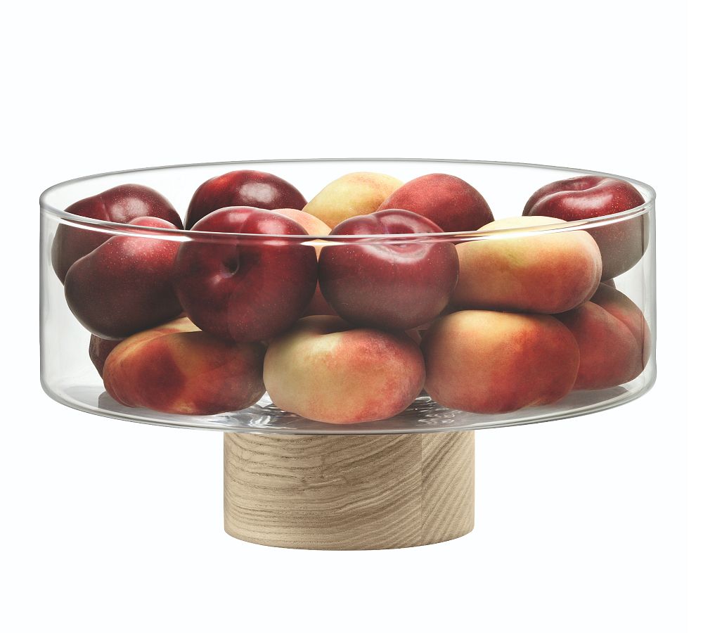 Alma Handcrafted Clear Bowl and Pedestal Base
