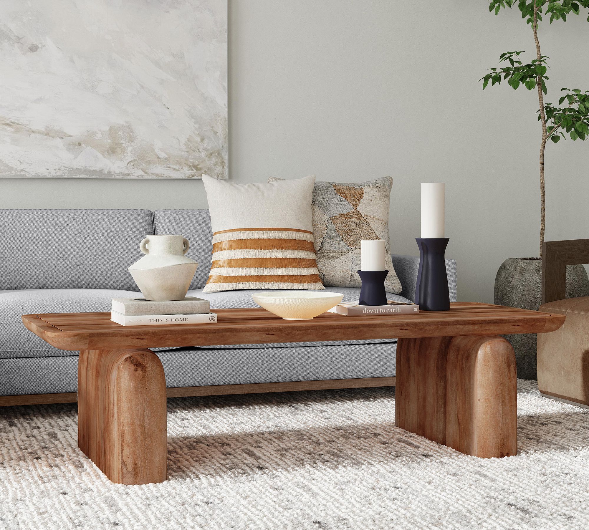 Alina Rectangular Coffee Table (68")