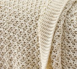 Coastline Knitted Throw