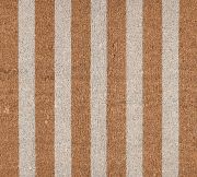 Ivory and Natural Striped Coir Doormat