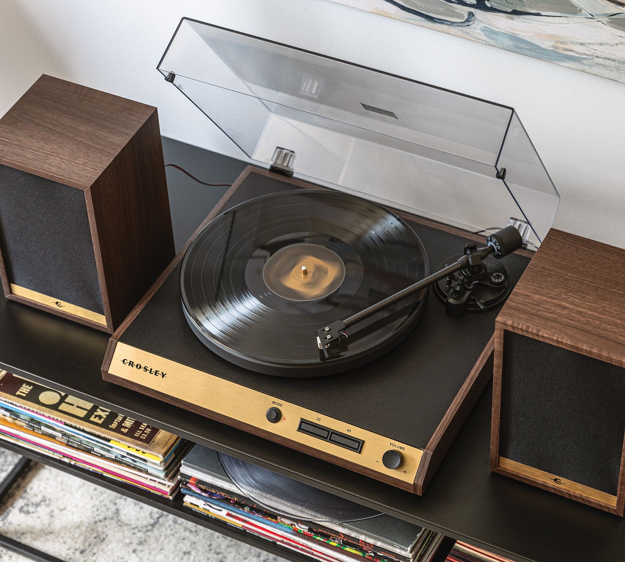 Crosley C72 Turntable Shelf System