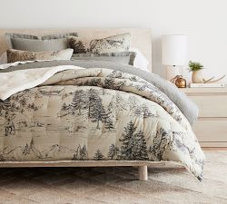 Rustic Forest Sherpa Comforter Sham