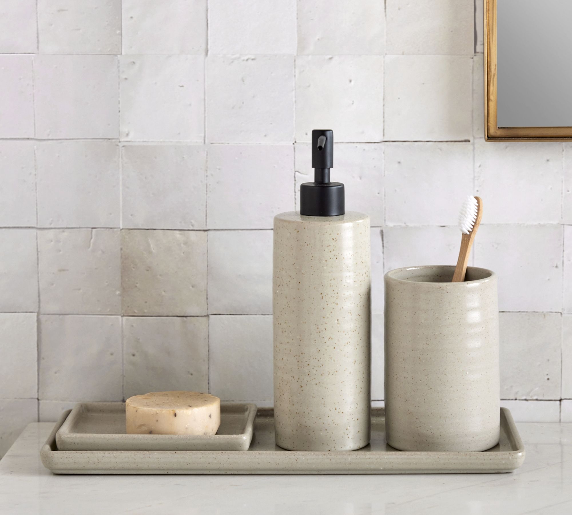 Speckled Ceramic Bathroom Accessories