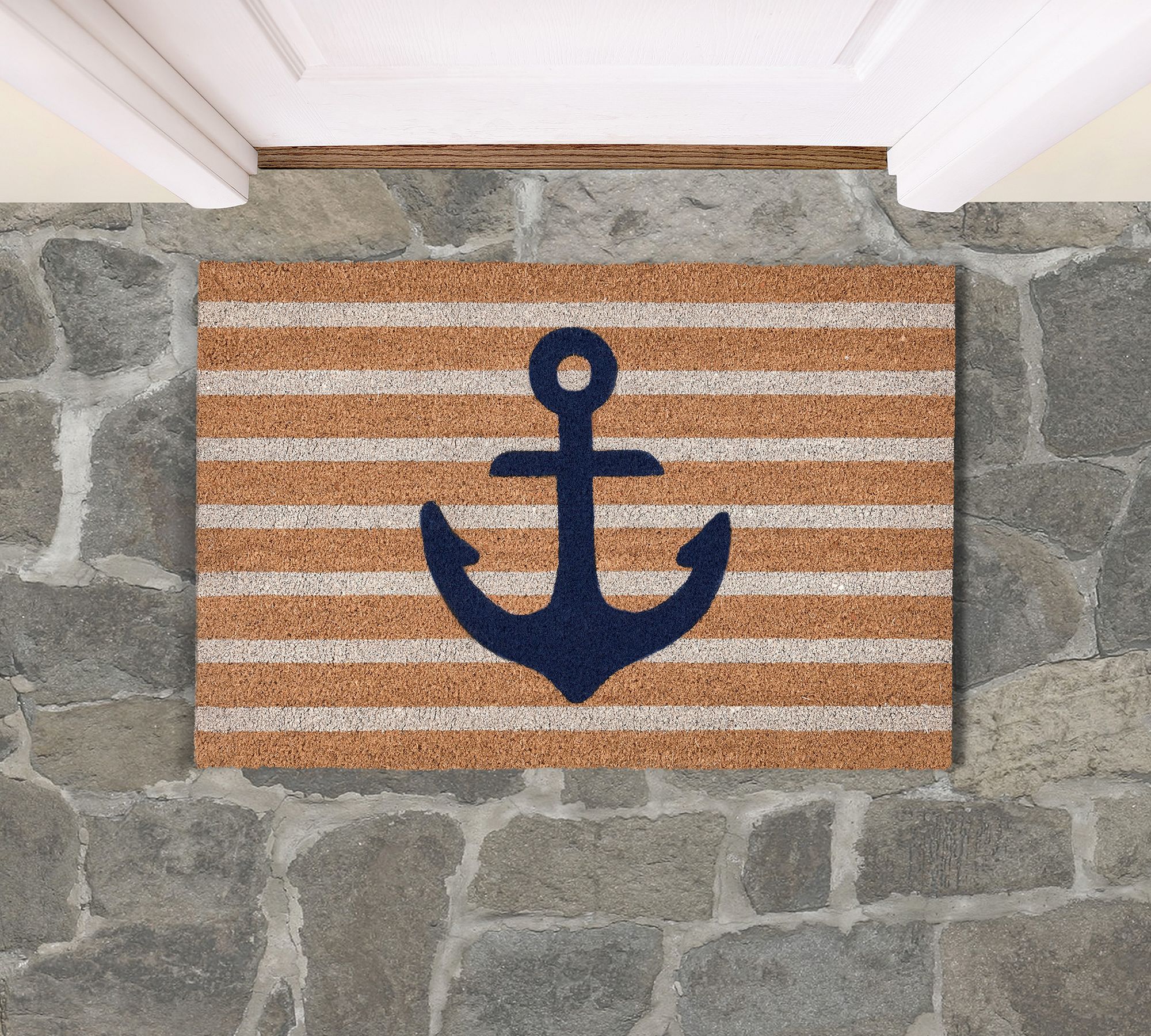 Anchor Striped Doormat