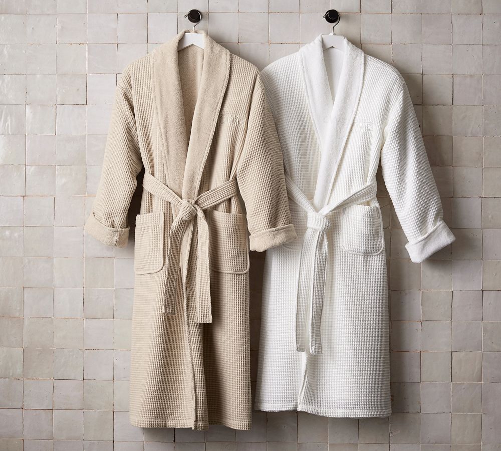 Waffle Weave Resort Robe Pottery Barn
