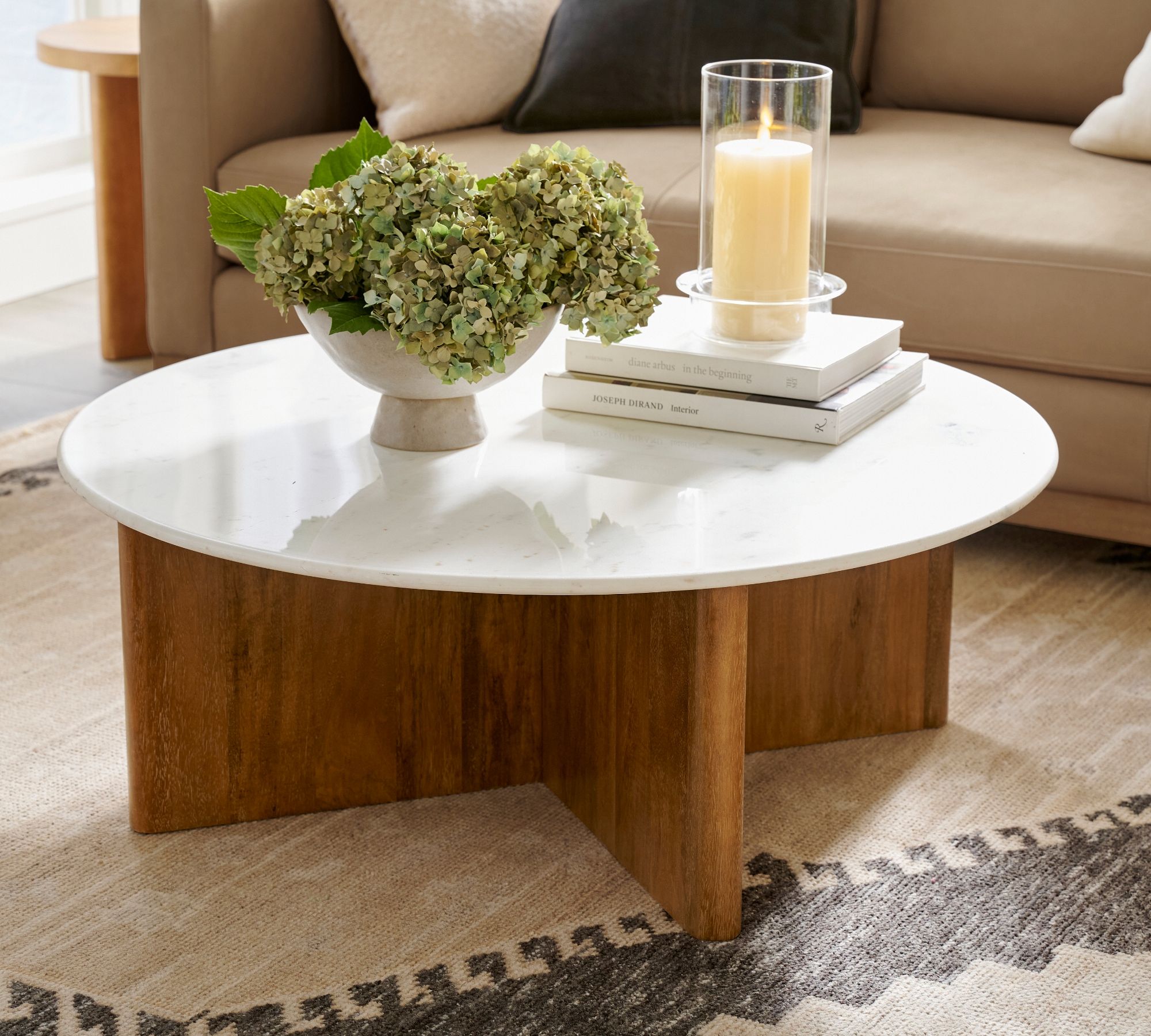 Cayman Round Marble Coffee Table (36")