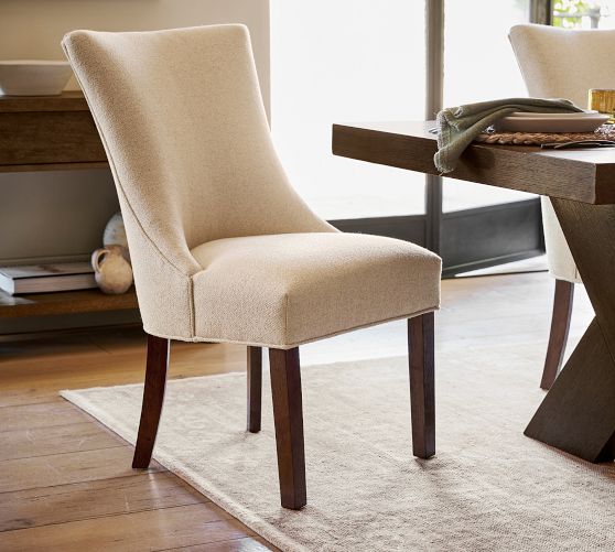 Hayes Tufted Leather Dining Chair Pottery Barn