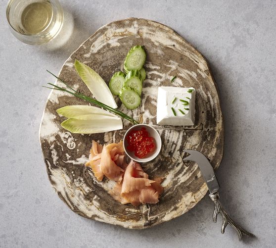 Petrified Wood Extra Large Serving buy Platter - Cheese Board, Indonesian Petrified Wood (PW46)