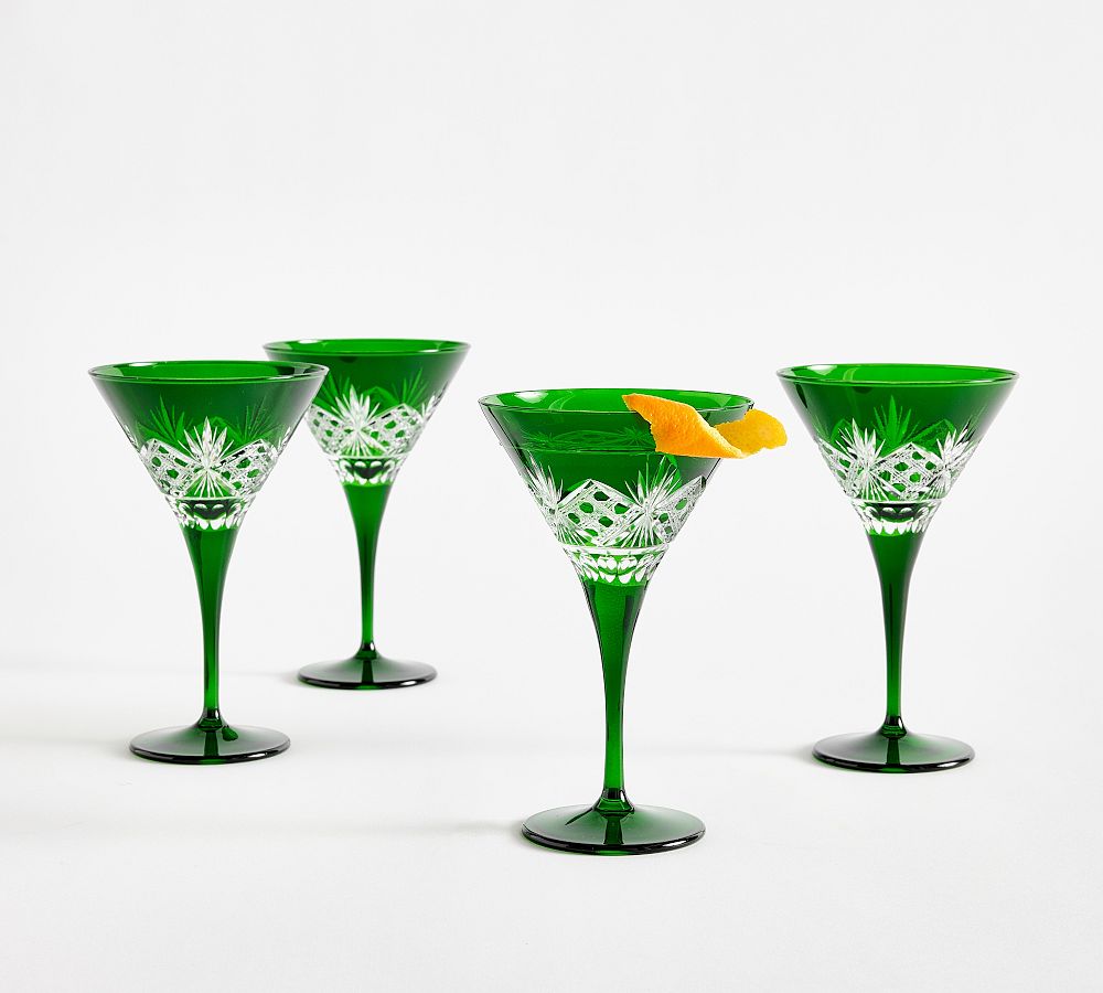 Antique Cut Martini Glasses