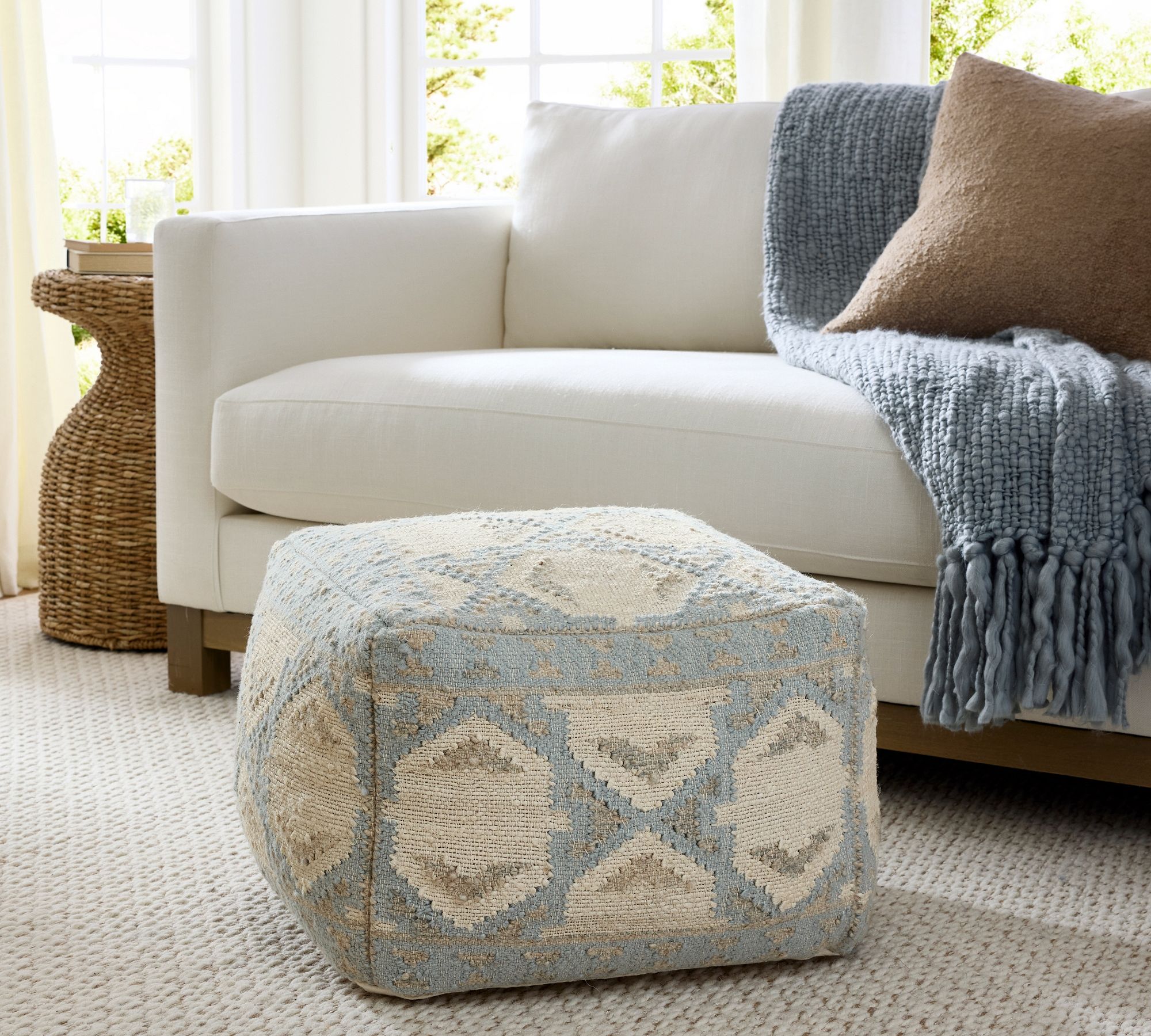 Arroyo Handwoven Pouf