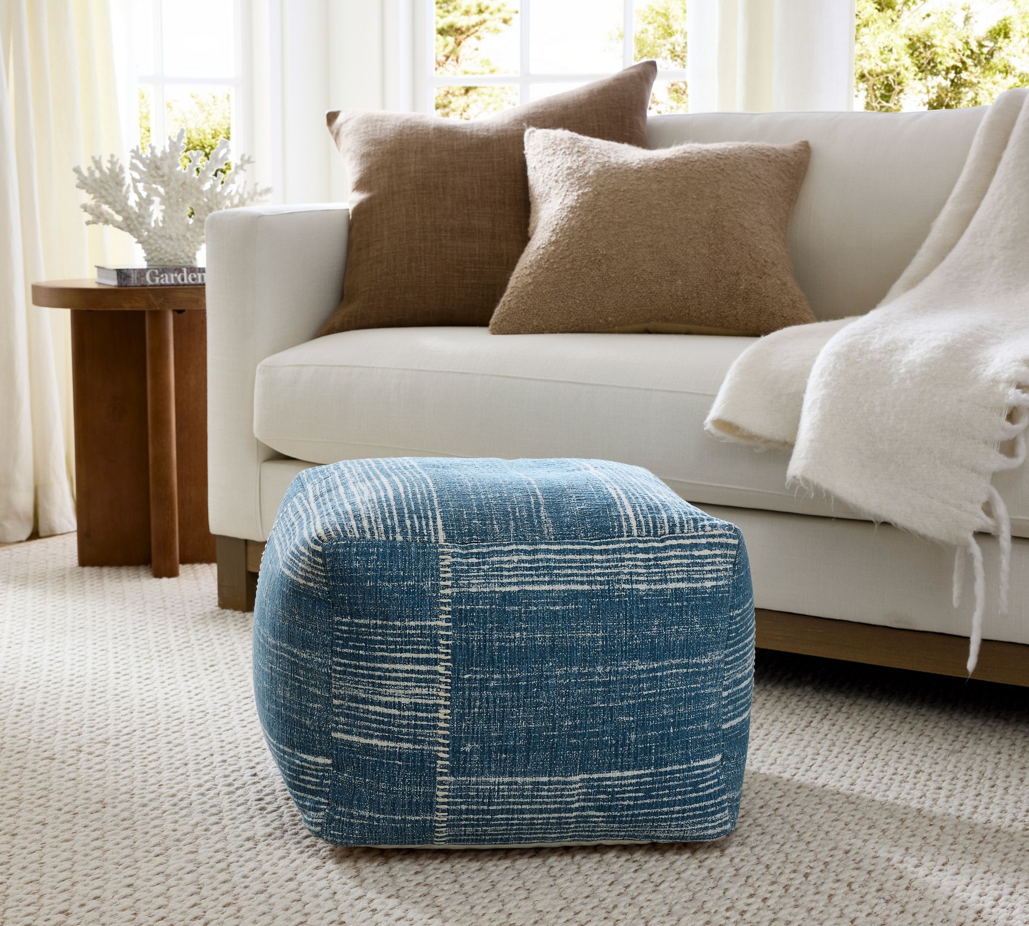 Bryer Striped Pouf