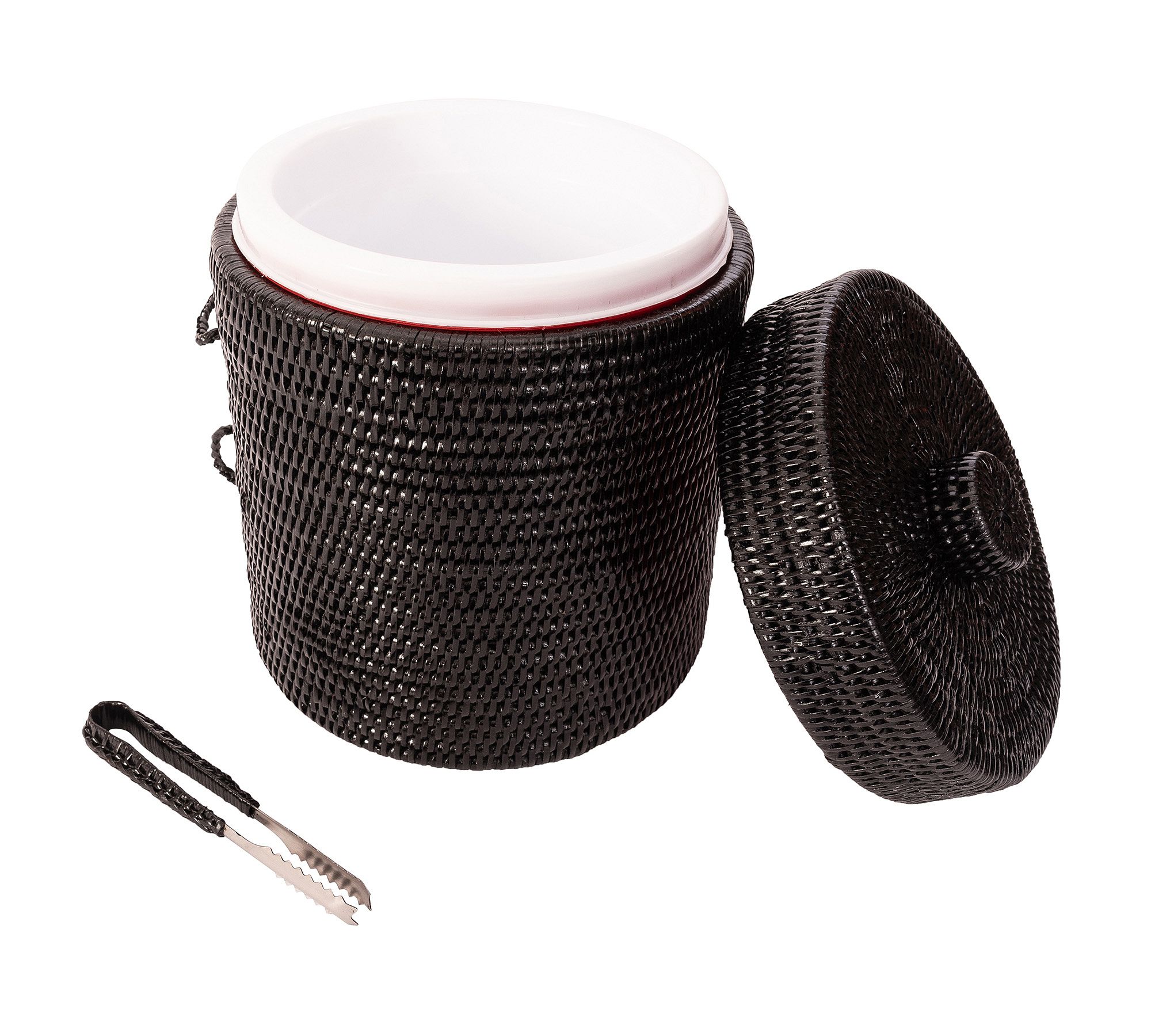 Tava Handwoven Ice Bucket with Tongs