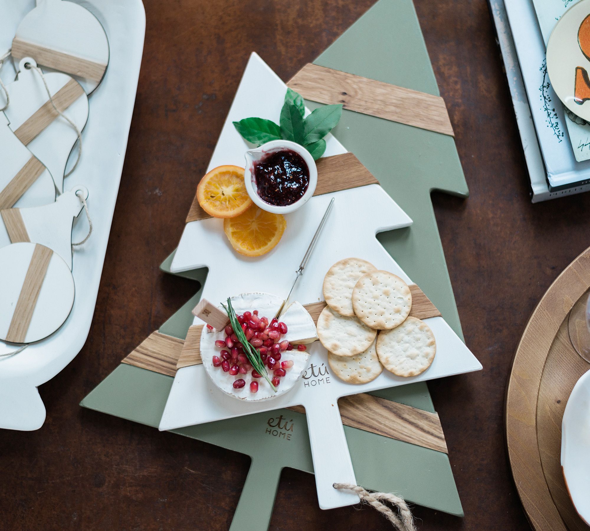 Holiday Tree Shaped Reclaimed Wood Cheese Boards