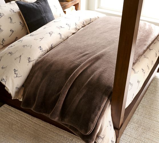 Queen orders bed pottery barn plush blanket