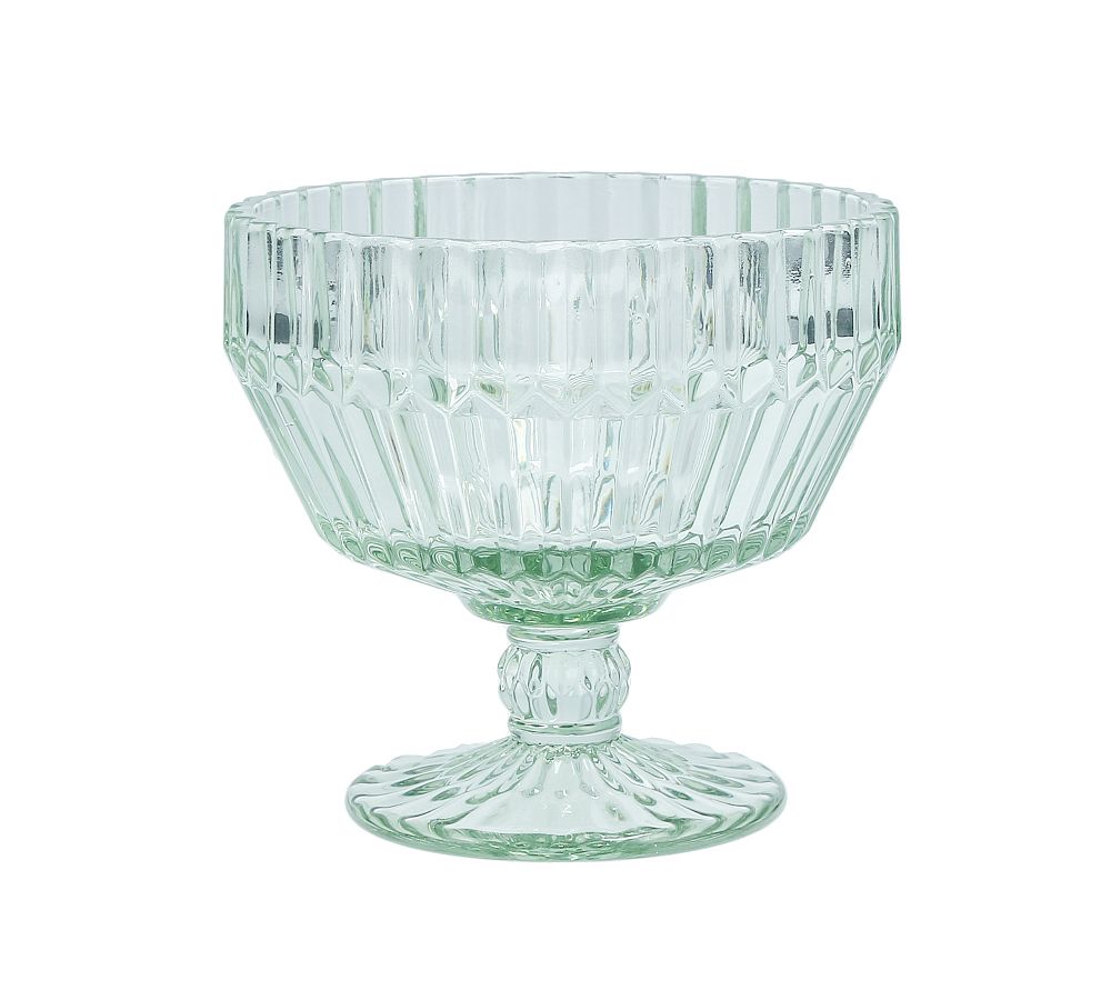 Fluted Glass Footed Bowl - Set of 4