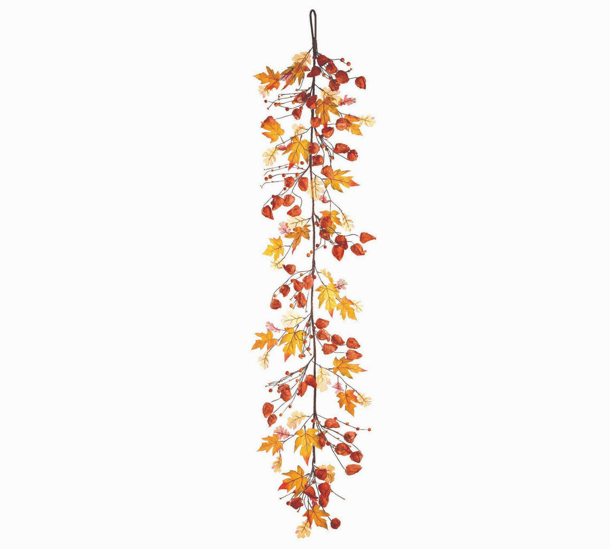 Faux Maple Lantern and Flower Garland