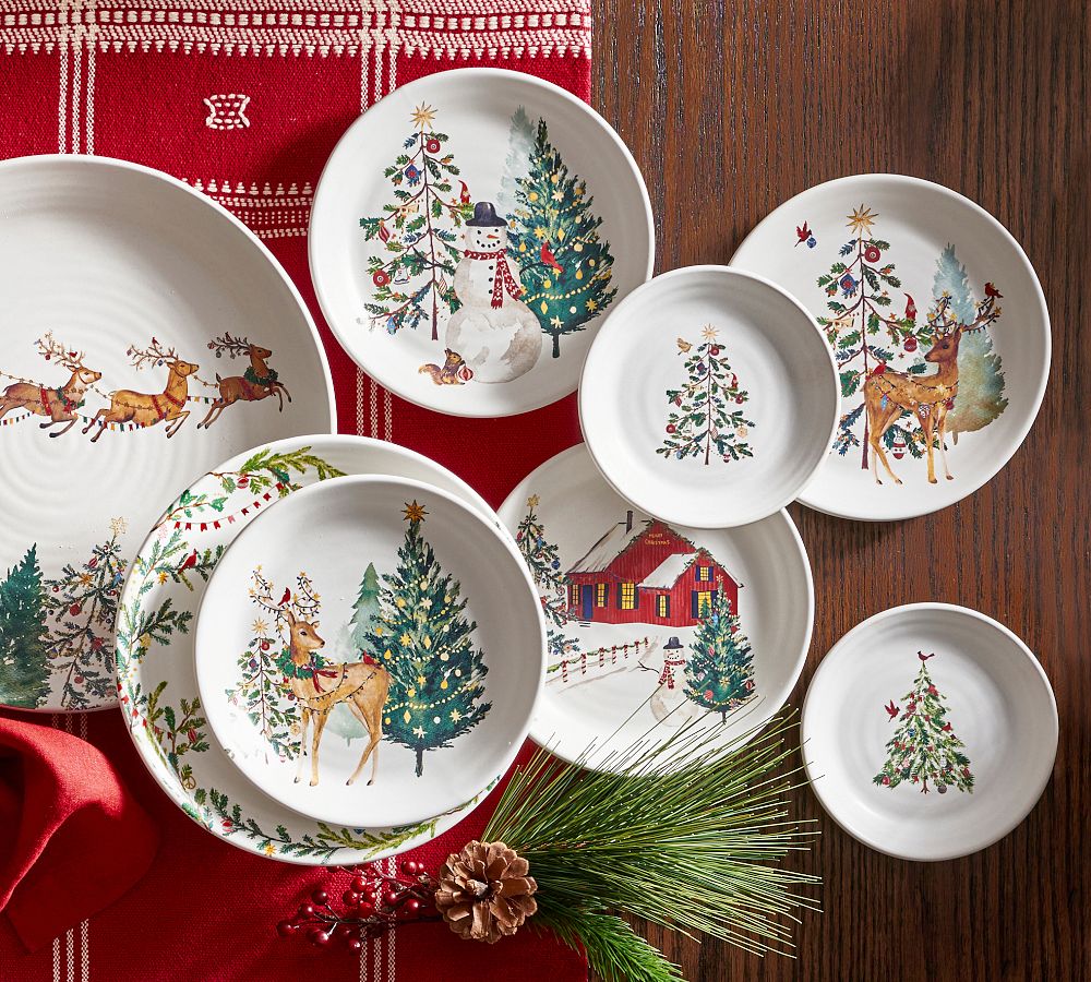 Christmas in the Country Dinnerware Collection Pottery Barn