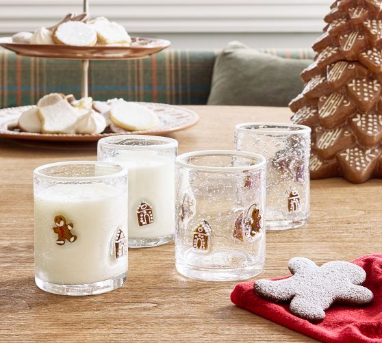 Gingerbread Icon Drinking Glasses | Pottery Barn