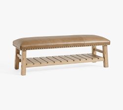 Caden Leather Bench