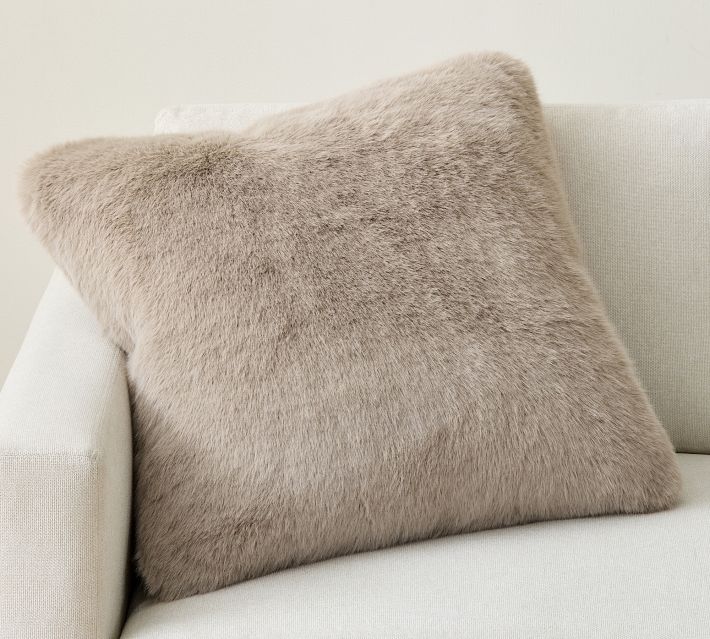 Faux Fur Mink Pillow Pottery Barn