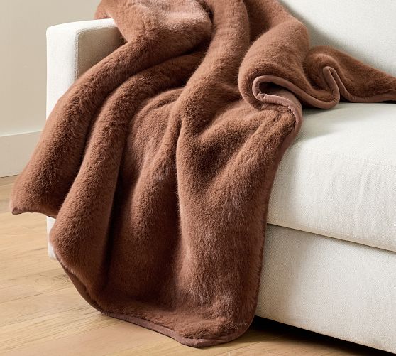 Faux Fur Mink Throw