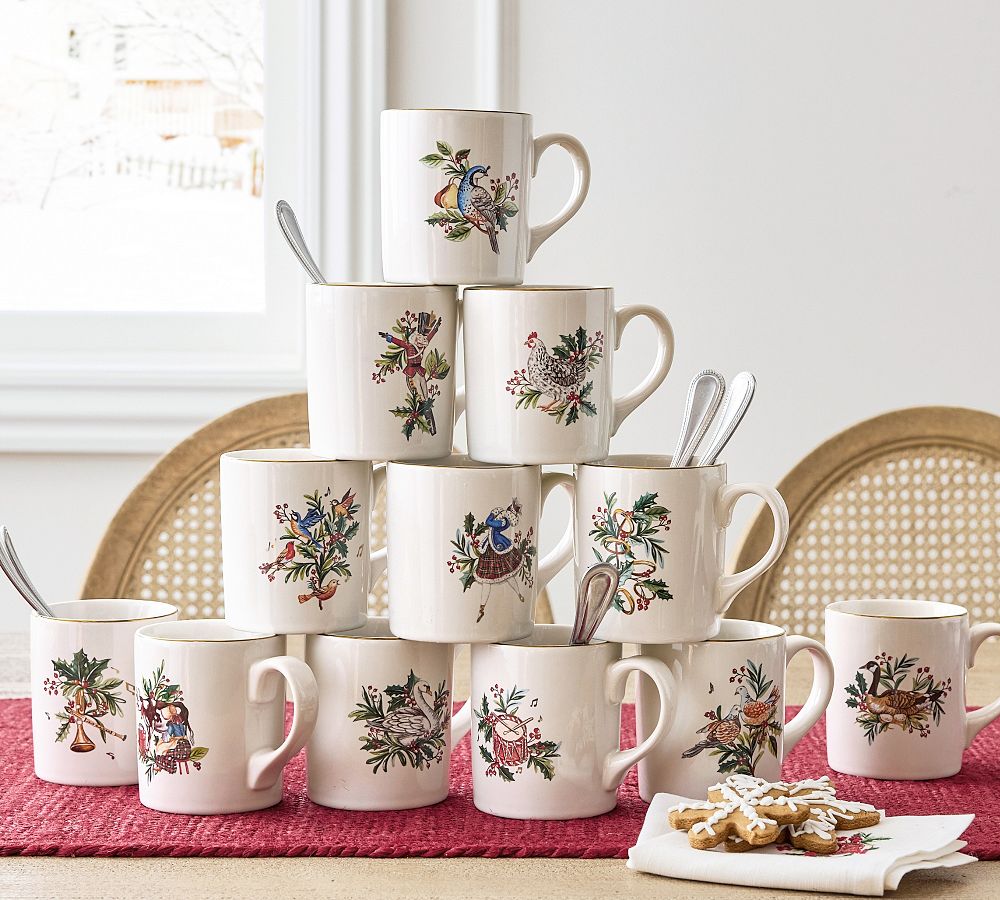 Pottery Barn Christmas Mugs