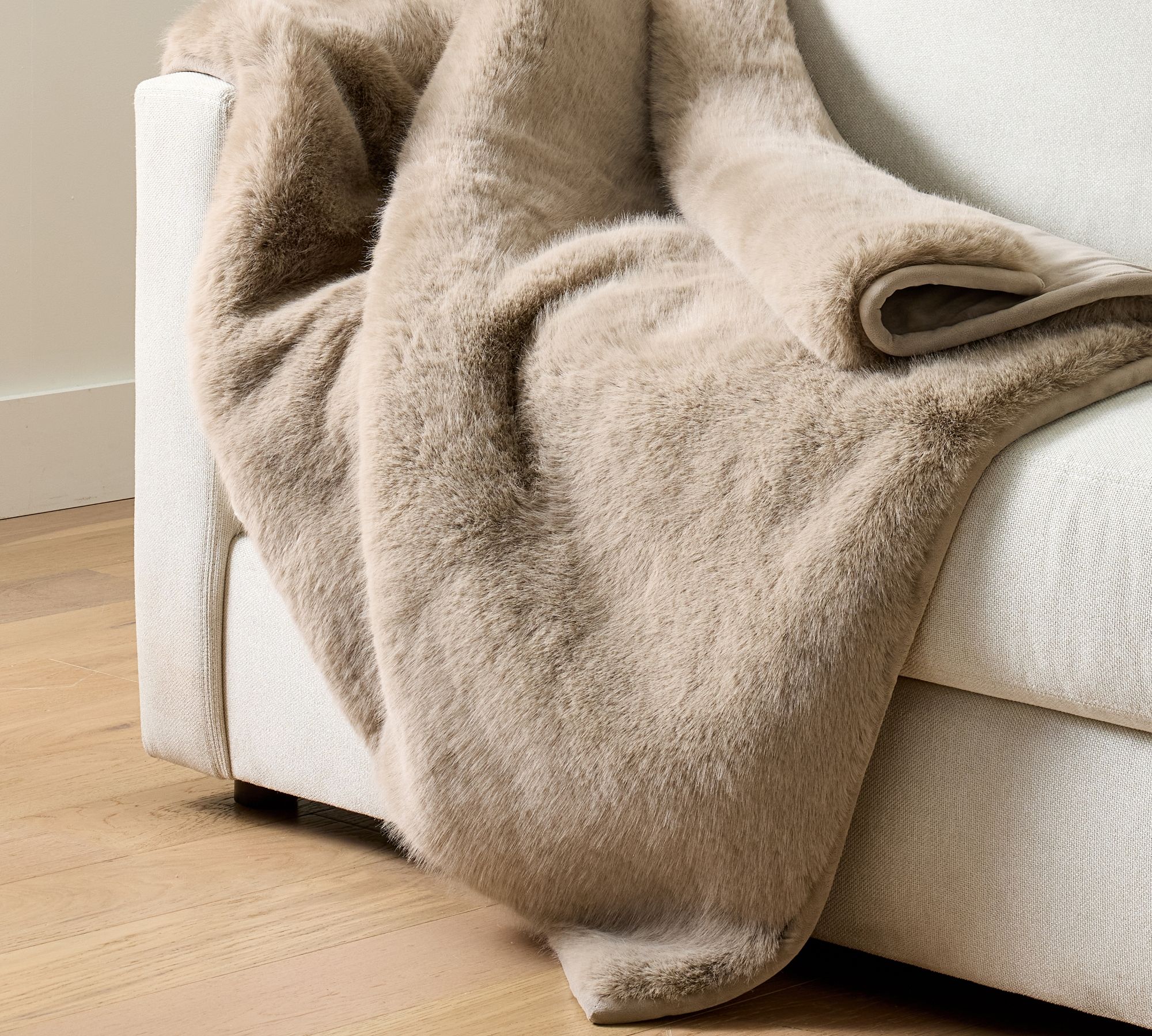 Faux Fur Mink Throw