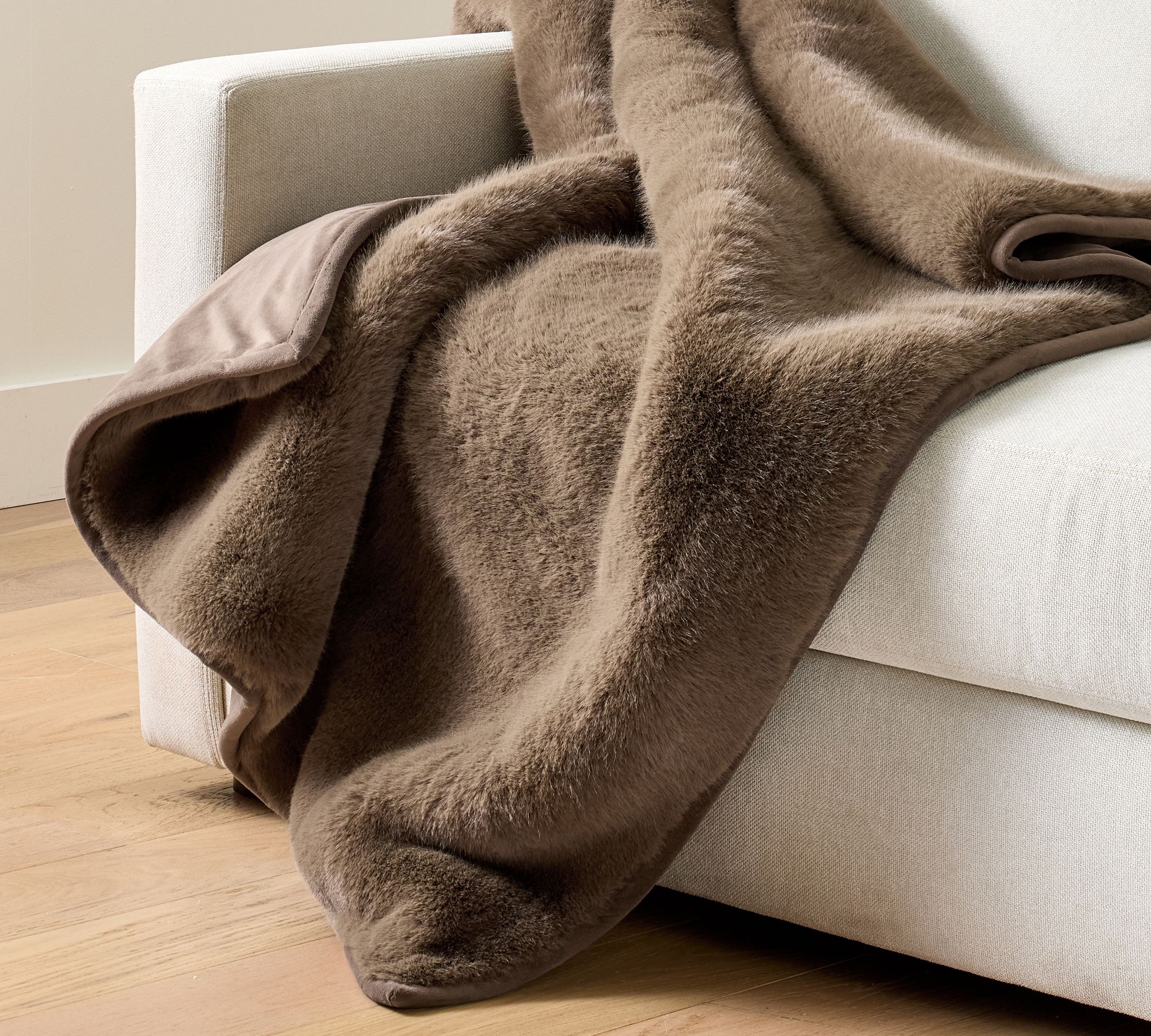 Faux Fur Mink Throw