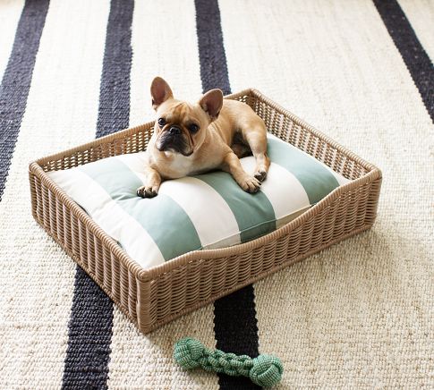 Woven fashion dog basket