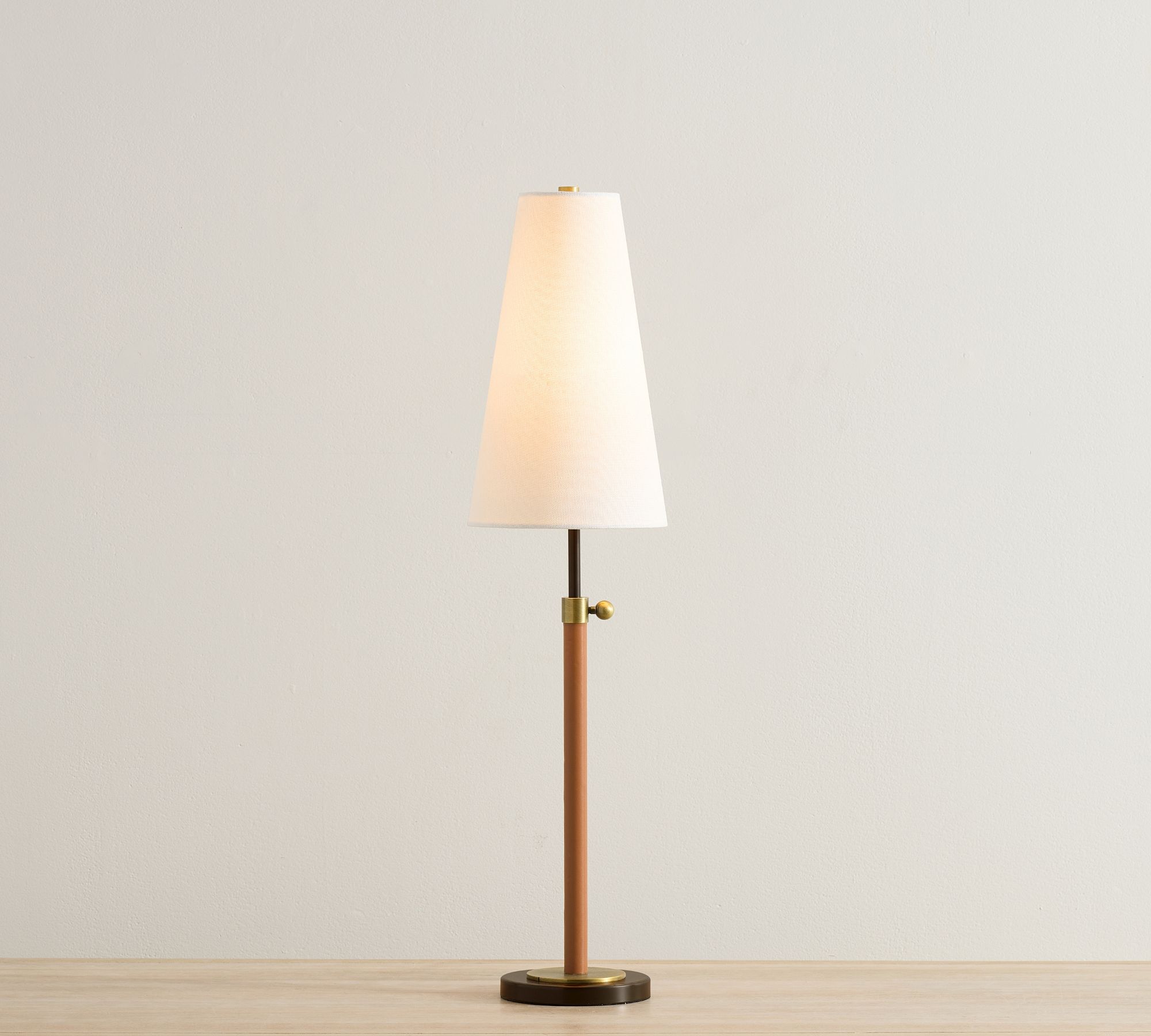 Harrison Leather Wrapped Table Lamp (17")