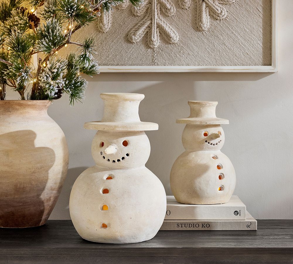 Terracotta Snowman | Pottery Barn